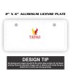 2" X 4" Aluminum License Plate  Thumbnail