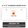 2" X 4" Aluminum License Plate  Thumbnail