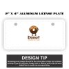 2" X 4" Aluminum License Plate  Thumbnail