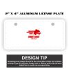 2" X 4" Aluminum License Plate  Thumbnail