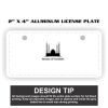 2" X 4" Aluminum License Plate  Thumbnail