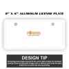 2" X 4" Aluminum License Plate  Thumbnail