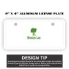 2" X 4" Aluminum License Plate  Thumbnail