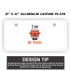 2" X 4" Aluminum License Plate  Thumbnail