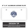 2" X 4" Aluminum License Plate  Thumbnail