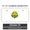 2" X 4" Aluminum License Plate  Thumbnail