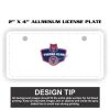 2" X 4" Aluminum License Plate  Thumbnail