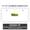2" X 4" Aluminum License Plate  Thumbnail