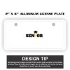 2" X 4" Aluminum License Plate  Thumbnail