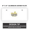 2" X 4" Aluminum License Plate  Thumbnail