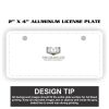 2" X 4" Aluminum License Plate  Thumbnail