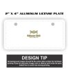 2" X 4" Aluminum License Plate  Thumbnail