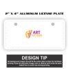 2" X 4" Aluminum License Plate  Thumbnail