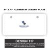 2" X 4" Aluminum License Plate  Thumbnail