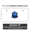 2" X 4" Aluminum License Plate  Thumbnail