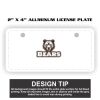2" X 4" Aluminum License Plate  Thumbnail