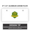 2" X 4" Aluminum License Plate  Thumbnail
