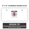 2" X 4" Aluminum License Plate  Thumbnail