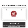 2" X 4" Aluminum License Plate  Thumbnail