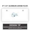 2" X 4" Aluminum License Plate  Thumbnail