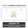 2" X 4" Aluminum License Plate  Thumbnail