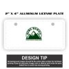 2" X 4" Aluminum License Plate  Thumbnail