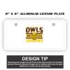 2" X 4" Aluminum License Plate  Thumbnail