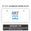 2" X 4" Aluminum License Plate  Thumbnail