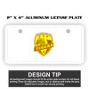 2" X 4" Aluminum License Plate  Thumbnail