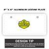 2" X 4" Aluminum License Plate  Thumbnail