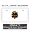 2" X 4" Aluminum License Plate  Thumbnail