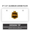 2" X 4" Aluminum License Plate  Thumbnail