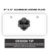 2" X 4" Aluminum License Plate  Thumbnail