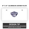2" X 4" Aluminum License Plate  Thumbnail