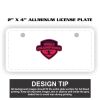 2" X 4" Aluminum License Plate  Thumbnail