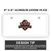 2" X 4" Aluminum License Plate  Thumbnail