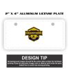 2" X 4" Aluminum License Plate  Thumbnail
