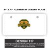2" X 4" Aluminum License Plate  Thumbnail