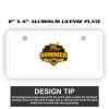 2" X 4" Aluminum License Plate  Thumbnail