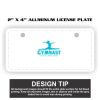 2" X 4" Aluminum License Plate  Thumbnail