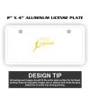 2" X 4" Aluminum License Plate  Thumbnail