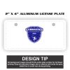2" X 4" Aluminum License Plate  Thumbnail