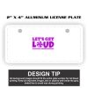 2" X 4" Aluminum License Plate  Thumbnail