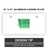 2" X 4" Aluminum License Plate  Thumbnail