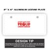 2" X 4" Aluminum License Plate  Thumbnail