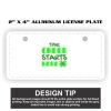 2" X 4" Aluminum License Plate  Thumbnail