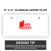 2" X 4" Aluminum License Plate  Thumbnail