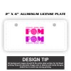 2" X 4" Aluminum License Plate  Thumbnail