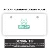 2" X 4" Aluminum License Plate  Thumbnail