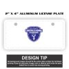 2" X 4" Aluminum License Plate  Thumbnail